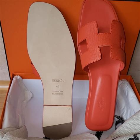 orange hermes sandals|hermes sandals authentic.